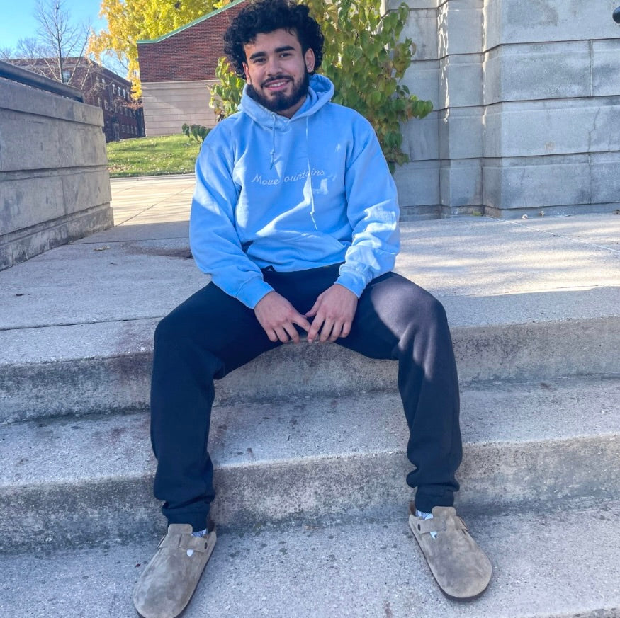 Move Mountains Hoodie - Powder Blue