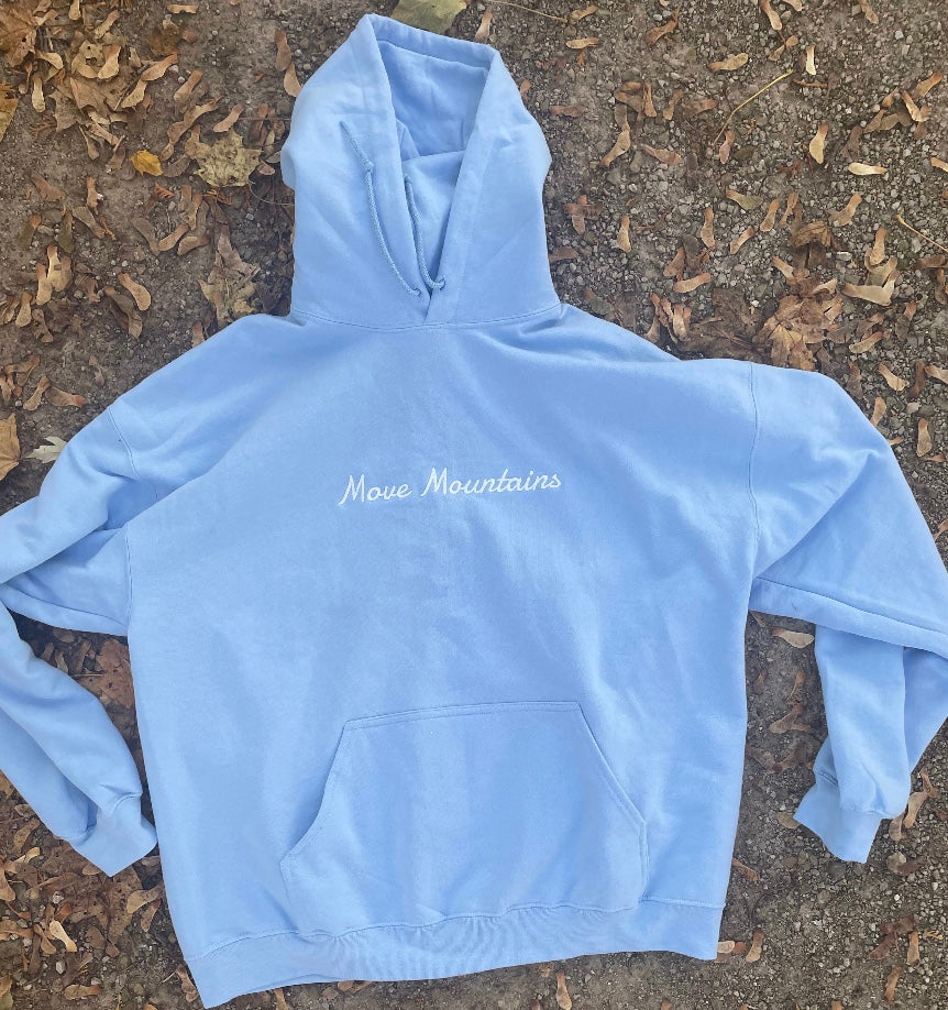 Move Mountains Hoodie - Powder Blue